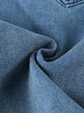 denim shorts with a five-pointed