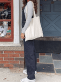 Washed Straight Leg Denim Overall-Outfit