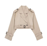 Fongt New Women's Short Cut Wind Coat Jacket Jacket Female B62529