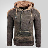 Fongt Men's Autumn/Winter Sweater Hooded Knitting Knitting Shirts