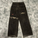 Baggy Jeans Y2K Original Hip-Hop Vintage Pattern Jeans Street Men Rest-Outfit