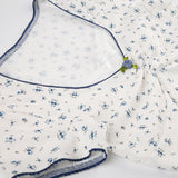 Aesthetic Lace Stitching Square Collar Short Sleeve Tee-Outfit