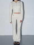 Knitted Hooded Two Pieces-Outfit