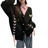 New Milk Fufu Soft Waxy Gentle Atmosphere Feeling Lazy Wind Butterfly Knit Sweater Cardigan Women's Coat Jacket-Outfit