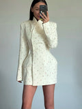 Fongt And Shredded Flower Slim Thin Blazer Small Fragrant Style High-End Sense 2025 New Autumn
