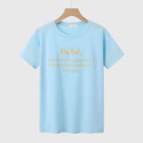 Fongt Korean Chic Summer New Embroidery Stereo Letter Casual Simple Age Reduction Round Collar Short Sleeve Versatile T-Shirt-Outfit
