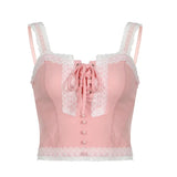Wind Lace Division Condole Belt Small Vest 2024 Spring / Summer Sexy Tie Belt Harness Body To Show Thin New Top-Outfit