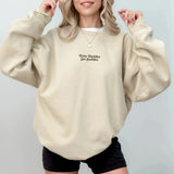 Even Baddies Get Saddies Embroidered Sweatshirt-Outfit