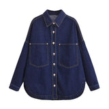 Fongt And Autumn 2025 New Women's Urban Casual Wash Denim Shirt Jacket Jacket M2