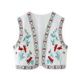 New Spring Style Simple, Slim, Embroidered Vest Vest-Outfit
