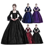 Long Skirt Stitching Large Bell Sleeve Retro