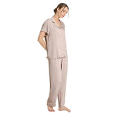 Color Two Piece Set Cotton Pajama