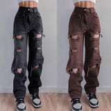 Ripped Loose Jeans-Outfit