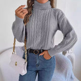 2025 Leisure High-Necked Knitted Sweater Women's