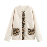 Fongt Women's Clothing 2025 Autumn And Winter New Street Fashion Casual Lamb Hair Splicing Jacket