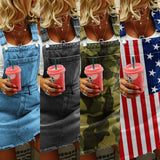 Large Size Denim Street Hipster Skirt Suspender Slimming