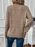 Fongt Long Sleeves Solid-Colored Knitted Shirt Thread Hollow Slim Bottom Sweater Woman