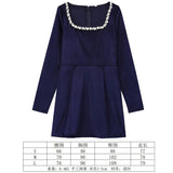 Fongt Women's Clothing 2025 Winter New Square Neck Nail Beads To Collect Short A-Shaped Dress