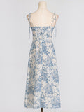 Fongt Babes 2025 Spring New Fashion Flower High Open Fork Repair In The Long Sling Dress