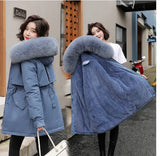 Medium And Long Style To Overcome The Female 2024 Winter New Korean Version Of The Thick Loose Warm Padded Clothes Large Size Women's Cotton Clothes-Outfit