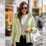 women's jacket spring 2022 short thin cotton clothes Fashion Casual Hooded design parkas simple Quilted women coat