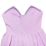 Lavender V-neck Strapless Mini Dress-Outfit