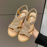 Fongt Women Trend New Summer Net Red Ins Students Fashion Appearance Outside With Skirt Fairy Roman Shoe
