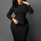 Fongt Spring New Temperament Pencil Dress Fashioned Bust African Grand Size Dress