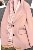 Spring Autumn Suit Jacket Women Vintage Blazers Solid Single-breasted Casual Coat Lady Black Pink Khaki Blazers