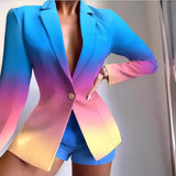 Fongt New Casual Print Fashion Small Suit Women's Suit