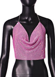 Fongt Sales 2023Wish Hot Metal Water Drill Sling Sexy Back Top Vest