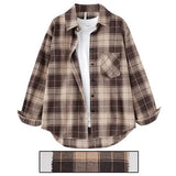Shirts Womens Blouses And Tops Long Sleeve Female Turn Down Collar Casual Print Shirts Loose Vintage Students Shirts