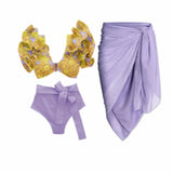 2025 New Swimsuit Two Sets Of Holiday Bikini Beach Sexy Bikini Conjoined Conservative Swimsuit