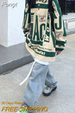Vintage Oversized Hoodies Women Hip Hop Retro Letter Print Sweatshirts Loose Casual All-match Pullover Tops High
