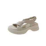 Wind Sandal 2024 Summer New Small Platform Platform Beach Shoes Advanced Sense With Skirt Roman Shoes-Outfit
