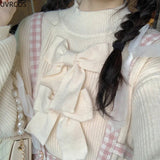 sweet Lolita pink Plaid Strap Dress women Japanese Kawaii Bow Slim Party dresses Female Korean Fashion y2k birthday Dress-Outfit
