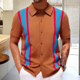 Fongt Men's New Summer Knitted Shirt Colling Commercial POLO Shirt Men's