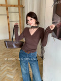 Fongt Xixi 2025 Autumn White Label New Gentle Korean Yarn Knitted Bottom Shirt Lady 100 On Top 89628