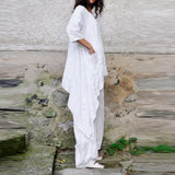 ZANZEA Fashion 2PCS Wide Leg Pants Sets Spring O-Neck Long Sleeve Blouse Suits Oversized Women's Tracksuit Casual Solid