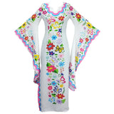 Long Bohemian Batwing Sleeve Printed