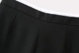 New Spring Style Trousers Waist Detail Decoration Lace-Up Skirt 160802-Outfit
