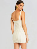 New Fashion Famous Dress Banquet Light Luxury Slings Three-Dimensional Nails High-End Evening