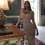 Sleeveless Spaghetti Strap Red Club Celebrity Evening Party