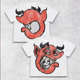 T-Shirt Men's Hip Hop Animation Exaggerated Printed T-Shirt Super Big Goth Harajuku Street Clothing Casual Top-Outfit