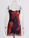 Sexy Sweet And Spicy Dress Dress 2025 Summer New Design Mesh Slings Short