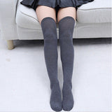 Spring and autumn thick high tube stockings-Outfit