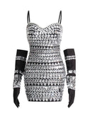 Heavy Industry Nail Drill Small Sling Dress Dress Dress Spring 2025 New Design Sleeve Lady