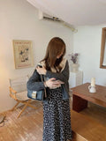 Floral Polka Midi Skirt-Outfit