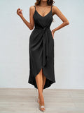 Fongt Women's Summer New Fashion Solid Color Suspension Dresses For Women