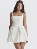 Backless Bow Mini Dress-Outfit